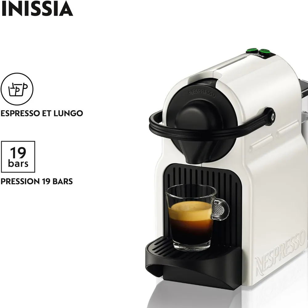 Nespresso Inissia Coffee Machine / 19-Bar Pressure / Supports