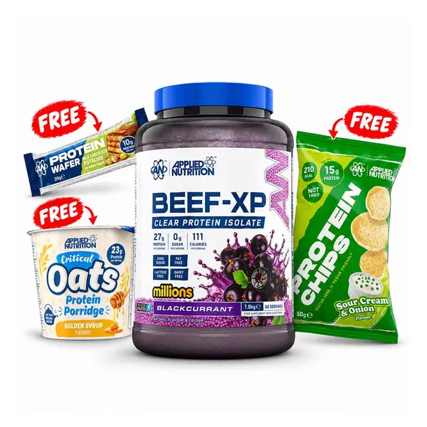 Applied Nutrition BEEF-XP Bundle / Blackcurrant Flavour + 3 Free Items